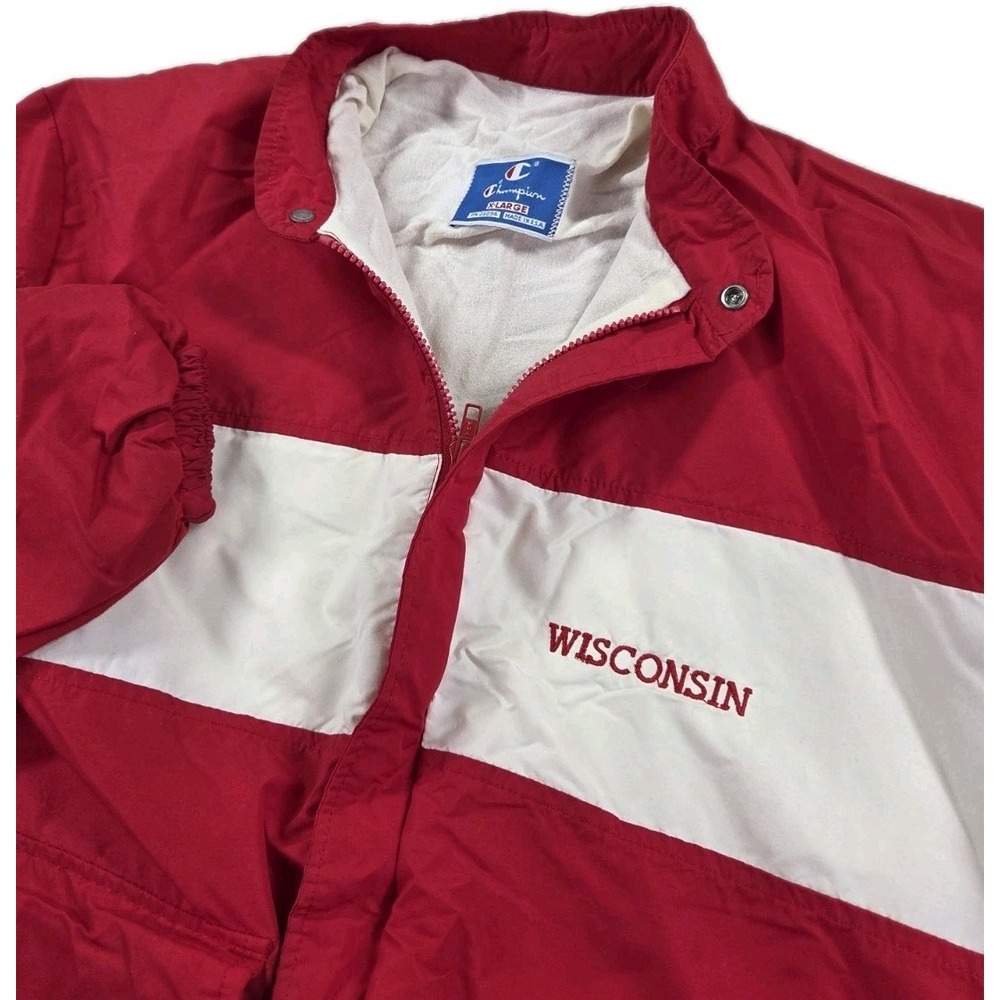 Vintage Champion Wisconsin‎ Jacket Full Zip Bomber